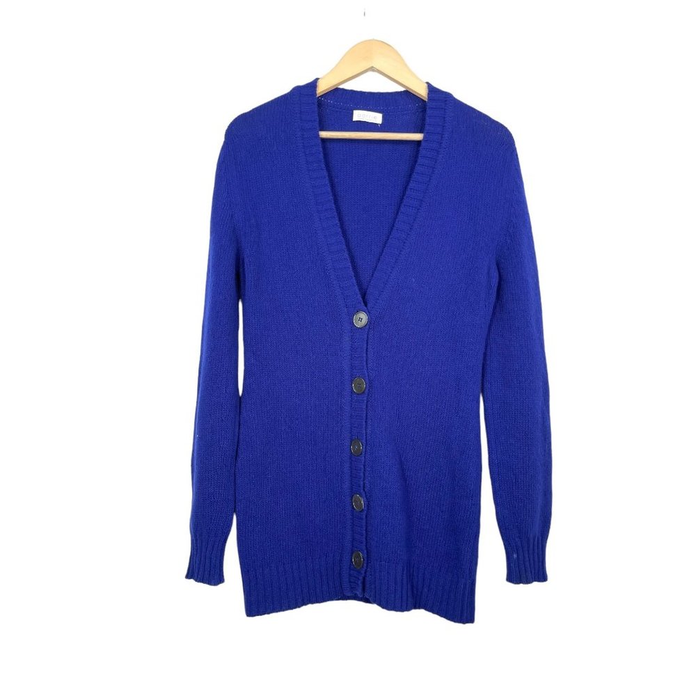 Barrie Scotland button down lambswool‎ knit cardigan blue sz S